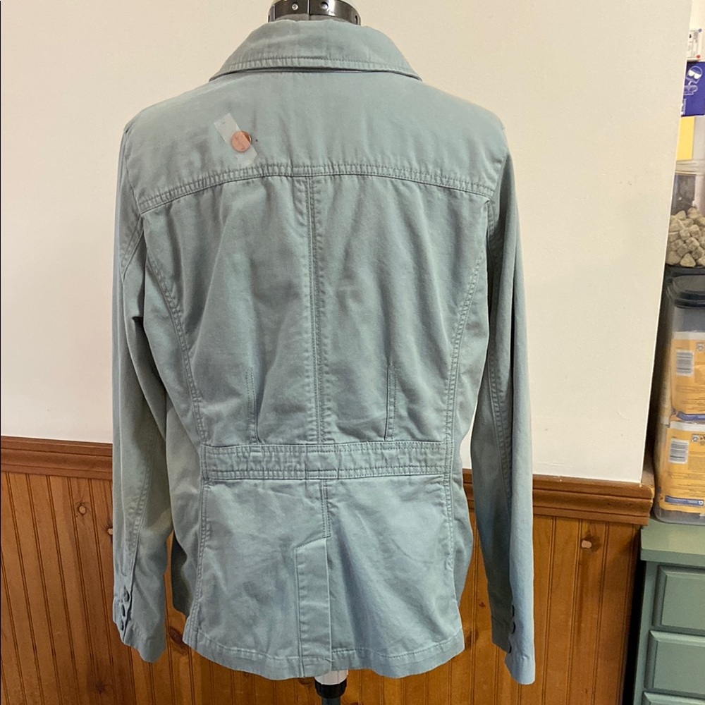 Eddie Bauer Blue Blazer Jacket Structured Notched Lapel Size 12 - Picture 6 of 10